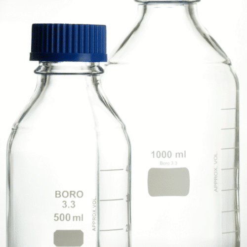 Laboratory bottles with Screw Cap Borosilicate Glass 3.3 neutral Pk of 10 -500ml