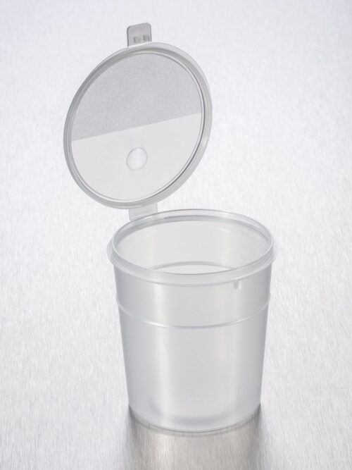CONTAINER 300ML Hinged Cap Clear PK240