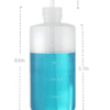 Wash Bottle 500ml Graduated, PE Narrow Neck