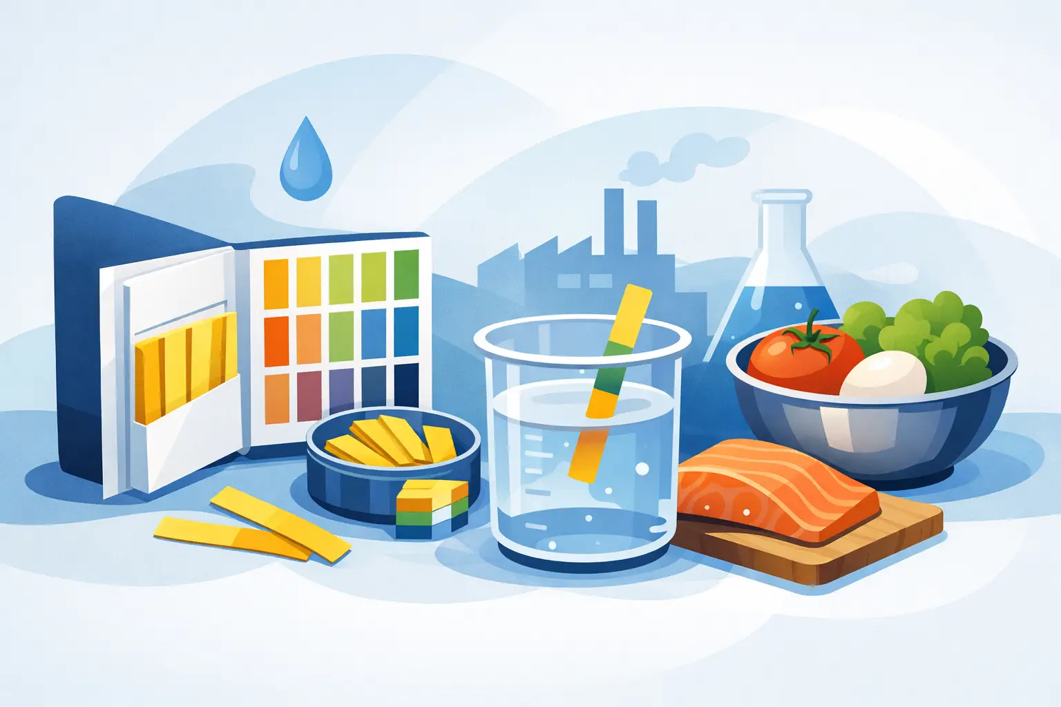 Choosing pH test papers for food production