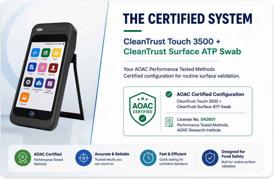 CleanTrust Touch 3500 certified system